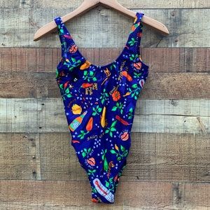 Nicole Miller vintage swimsuit peppers one piece